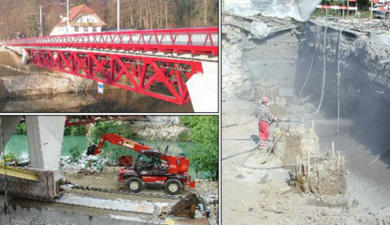 Neubau Bahn und Strassenbrücke über Hagneckkanal Sieber Cassina